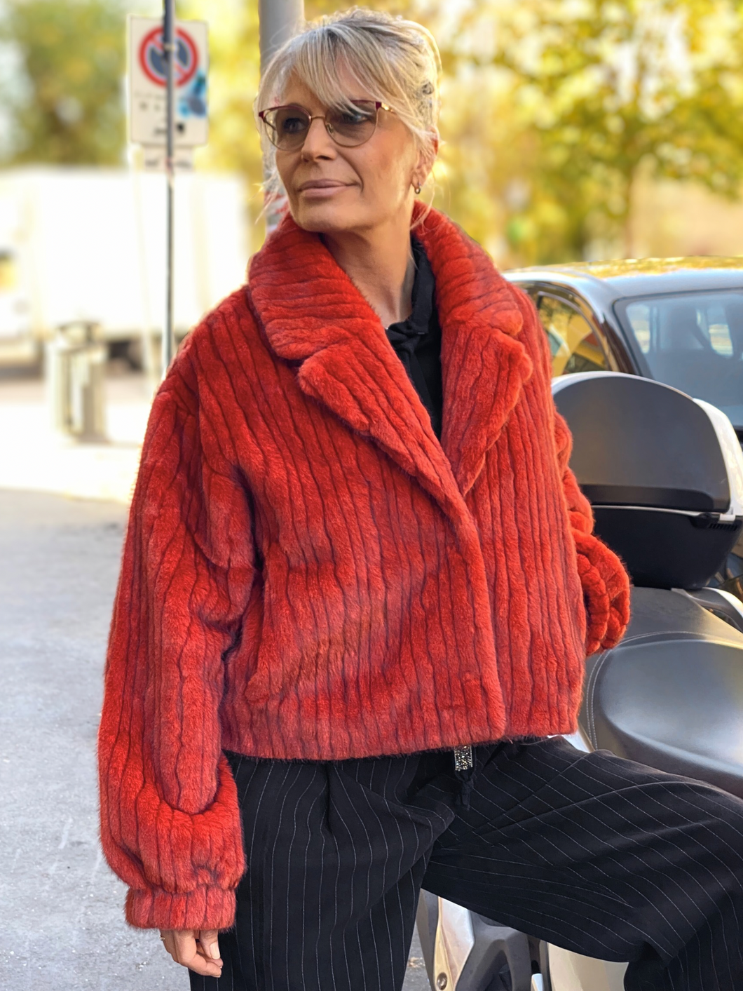 Giacca in ecopelliccia