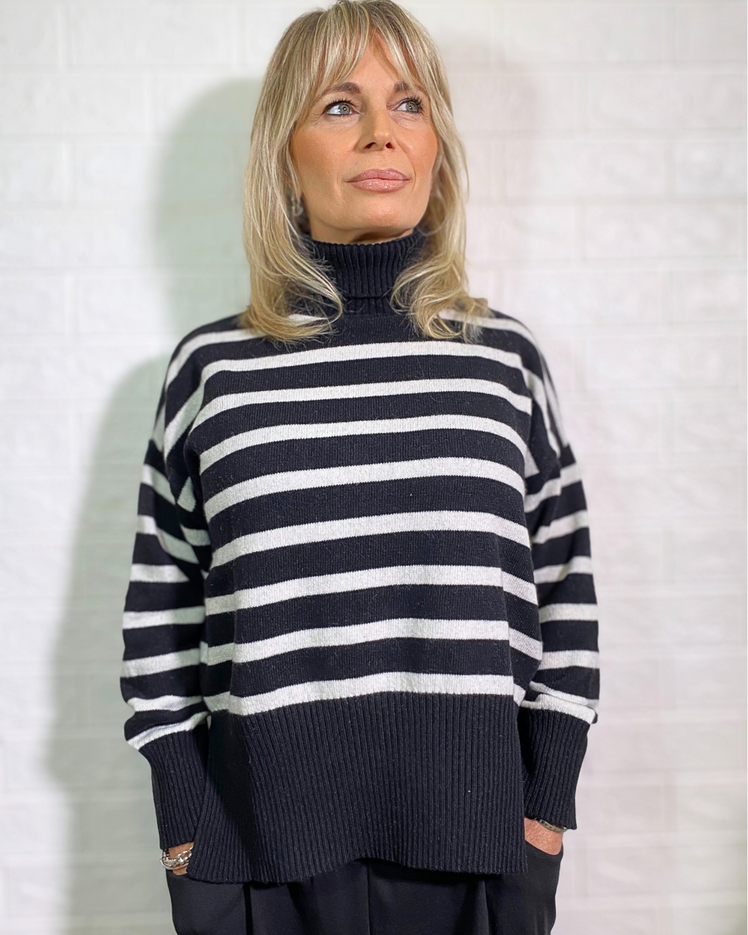 Maglione a righe