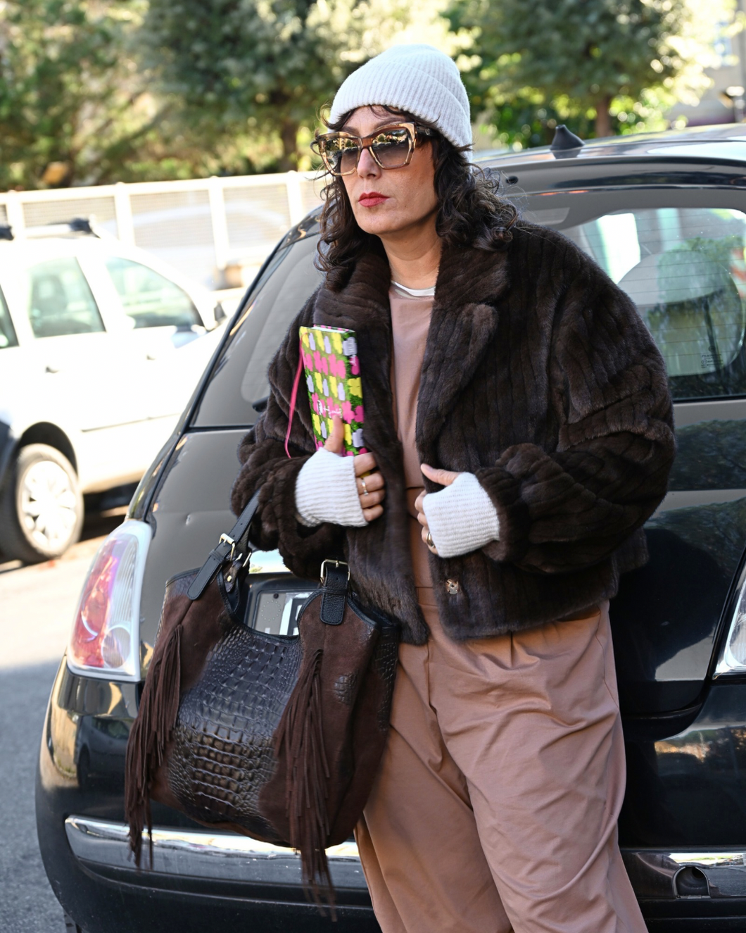 Giacca in ecopelliccia